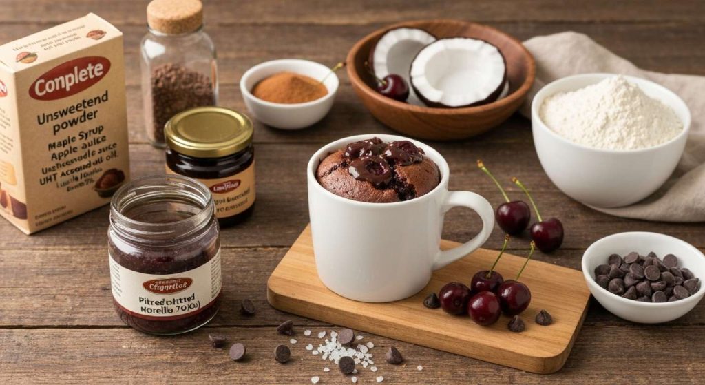 Mug cake léger chocolat et cerises : la recette gourmande