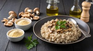 Risotto aux champignons léger sans gluten : recette savoureuse