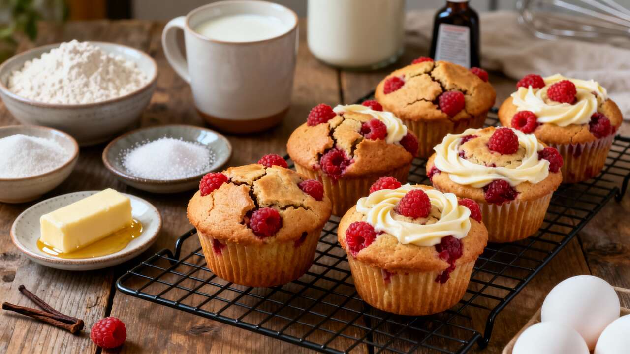 Muffins aux Framboises et Fromage Frais : recette Gourmande