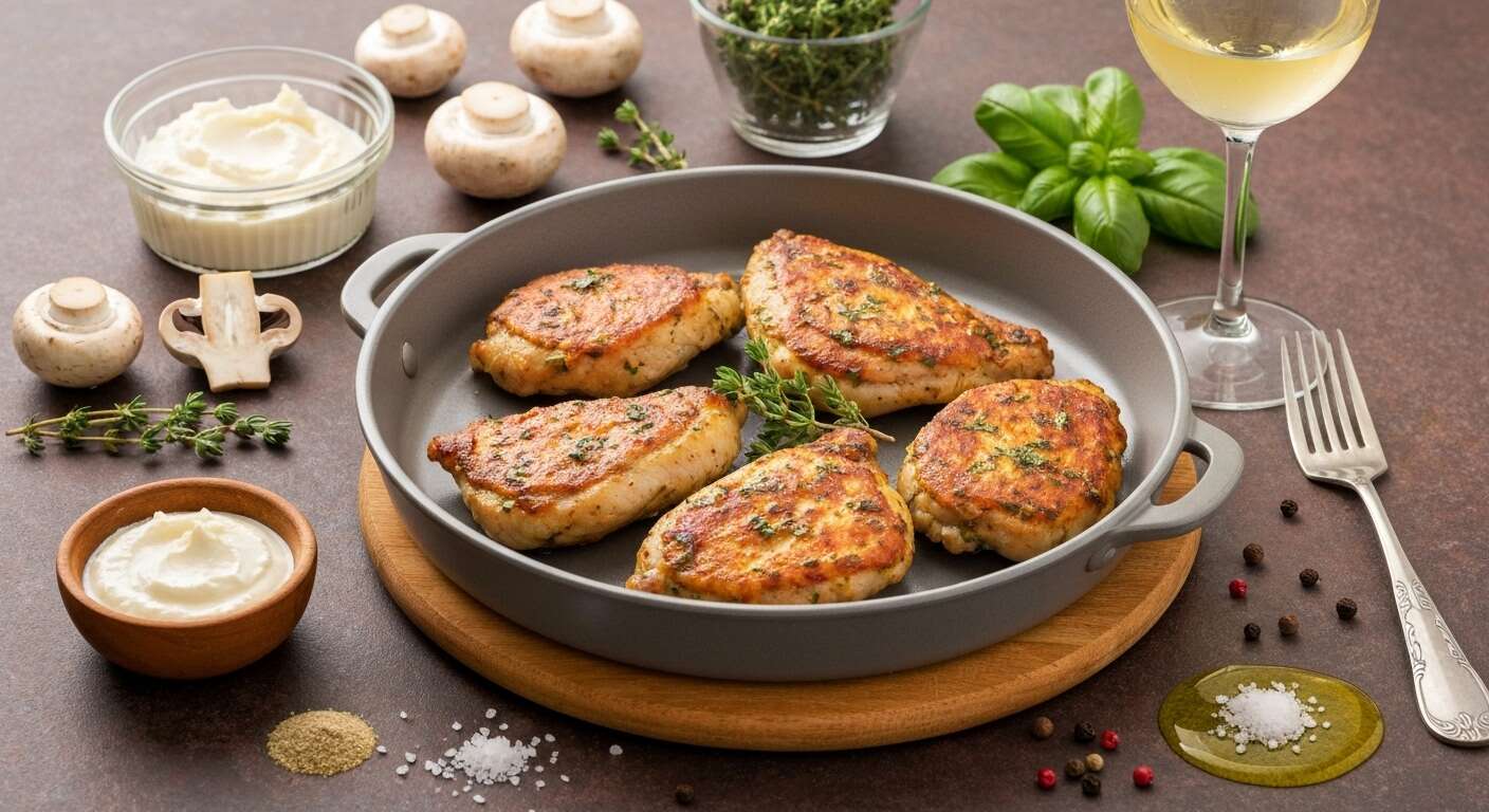 Blanquette express de poulet au fromage frais : recette facile et savoureuse