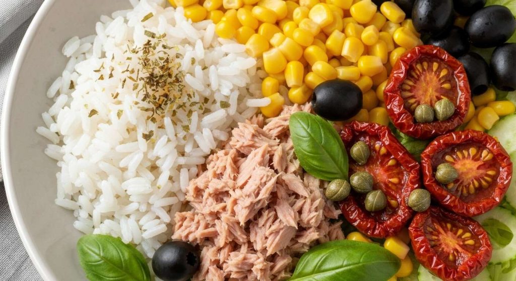 Salade de Riz Légère au Thon et Tomates à l'Italienne