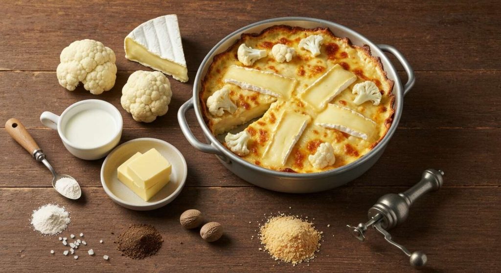 Gratin de chou-fleur au Brie : recette savoureuse