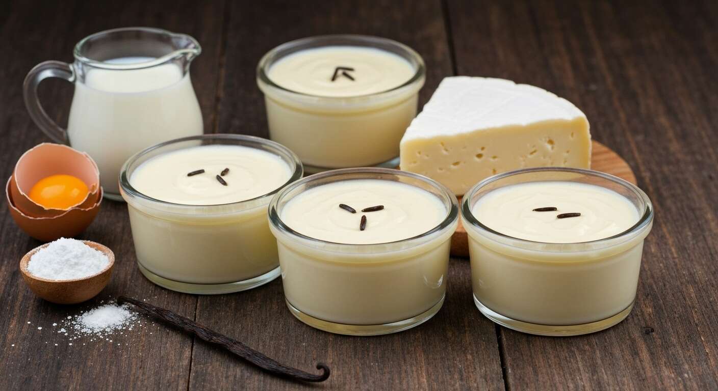 Petits pots de crème vanille au fromage frais : recette délicieuse