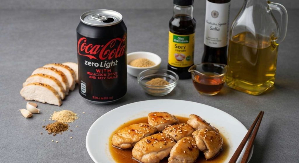 Sauté de poulet léger au Coca-Cola et sauce soja