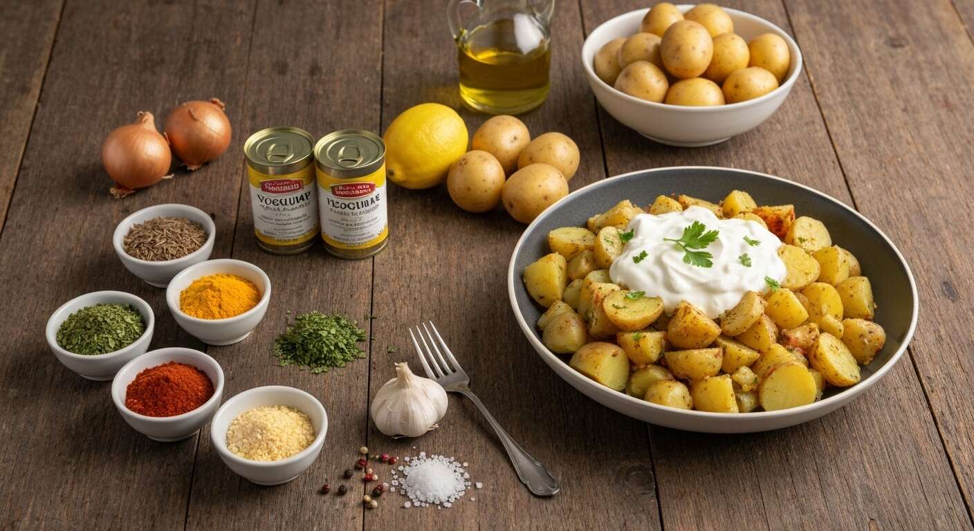 Salade de pommes de terre légère aux épices et au yaourt : recette savoureuse et saine
