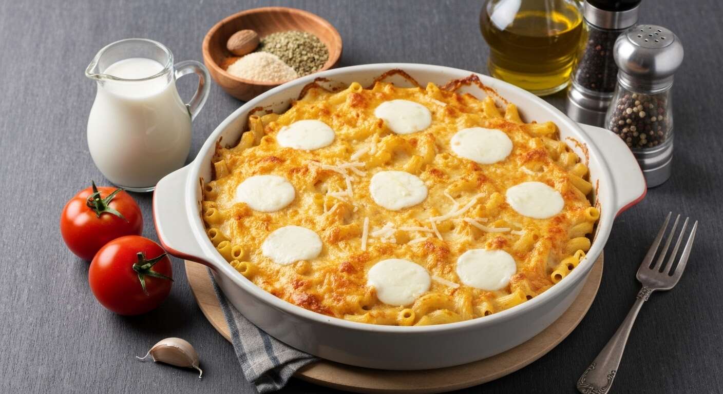 Gratin de macaroni : recette aux tomates cerise