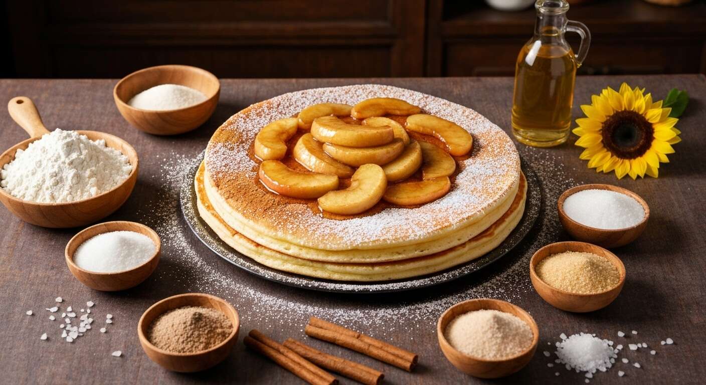 Pancake Géant Léger aux Pommes : recette Facile et Gourmande