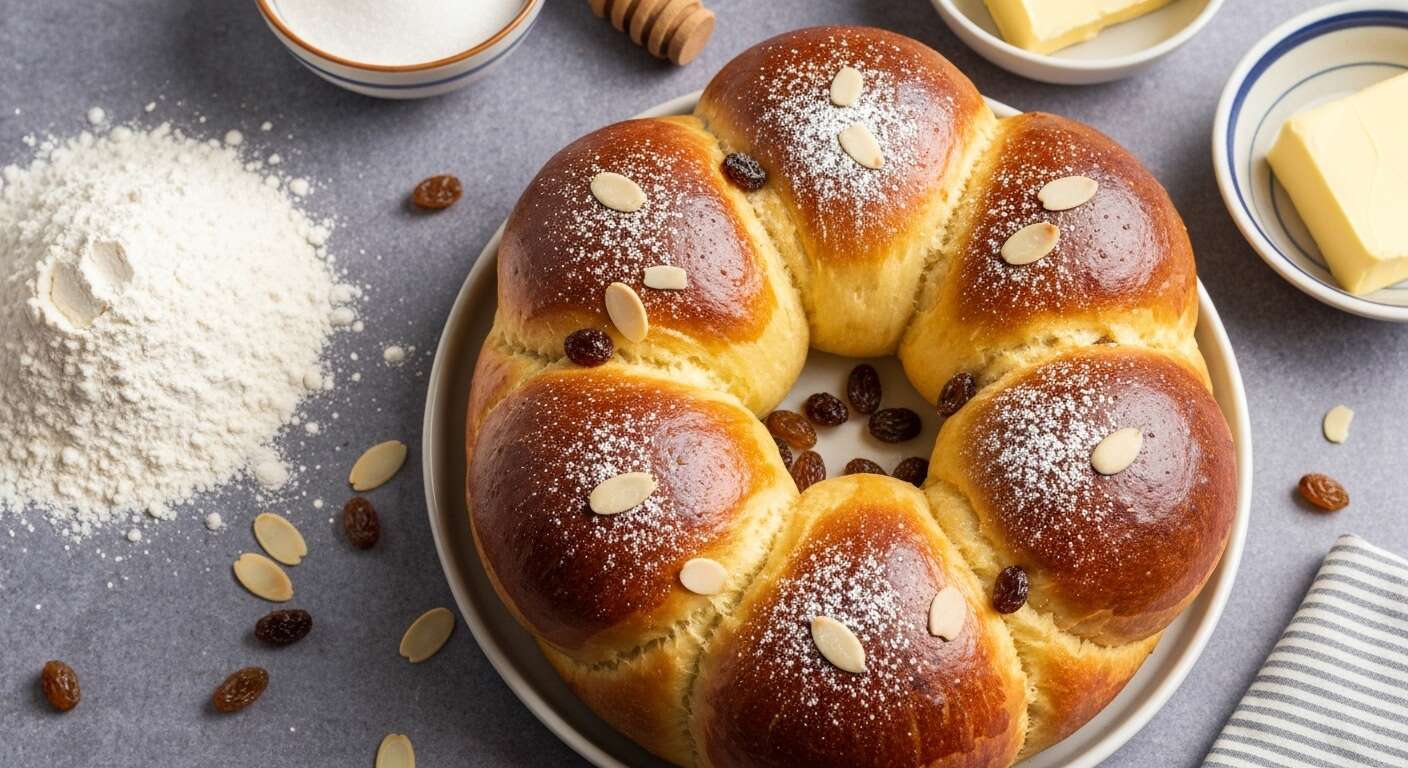 Recette de brioche chinois alsacien légère (Schneckekueche)