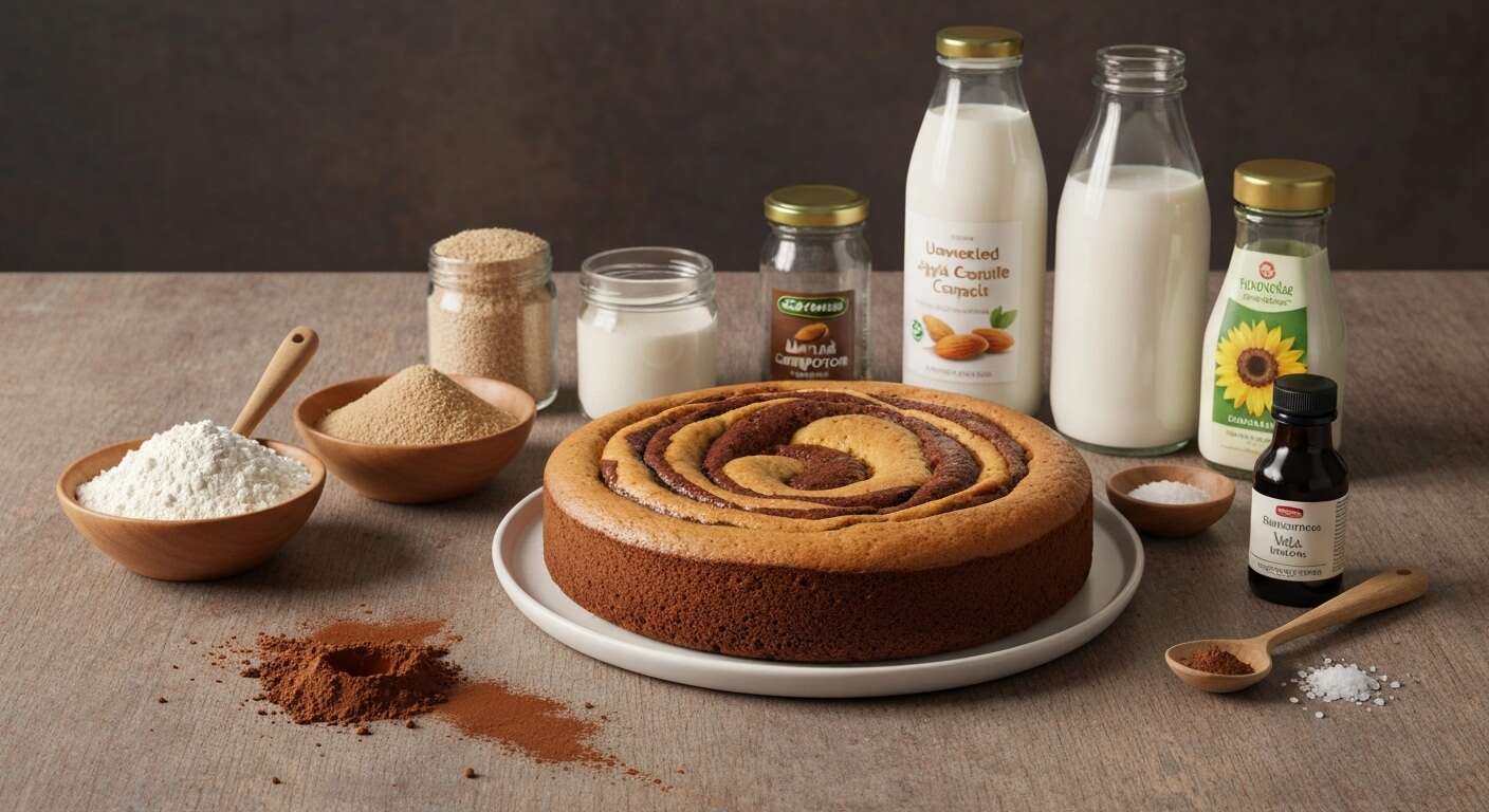 Gâteau cacao-vanille léger : recette rapide et facile