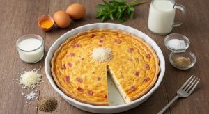 Quiche légère jambon gruyère sans pâte sans gluten : recette facile et diététique