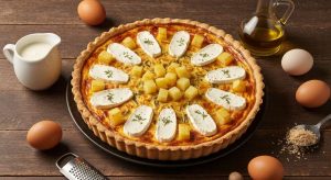Quiche au chèvre frais, poireaux et pommes de terre : recette savoureuse