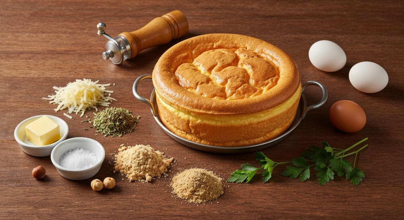 Soufflés aux herbes, noisettes et fromage : recette gourmande