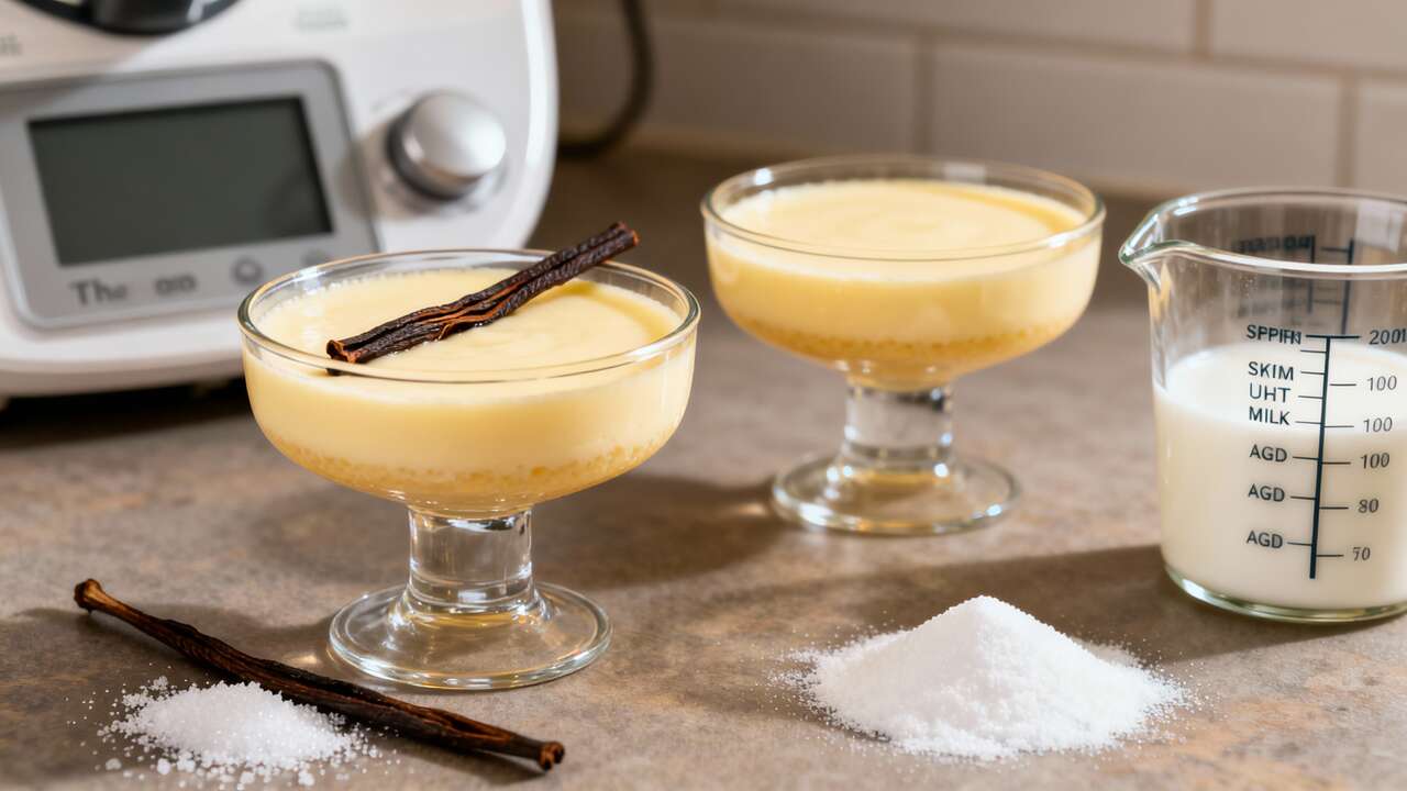 Petits flans légers à la vanille au Thermomix : recette facile et rapide