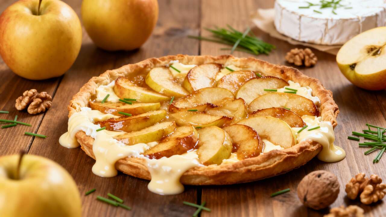 Tarte aux pommes et camembert : la recette gourmande