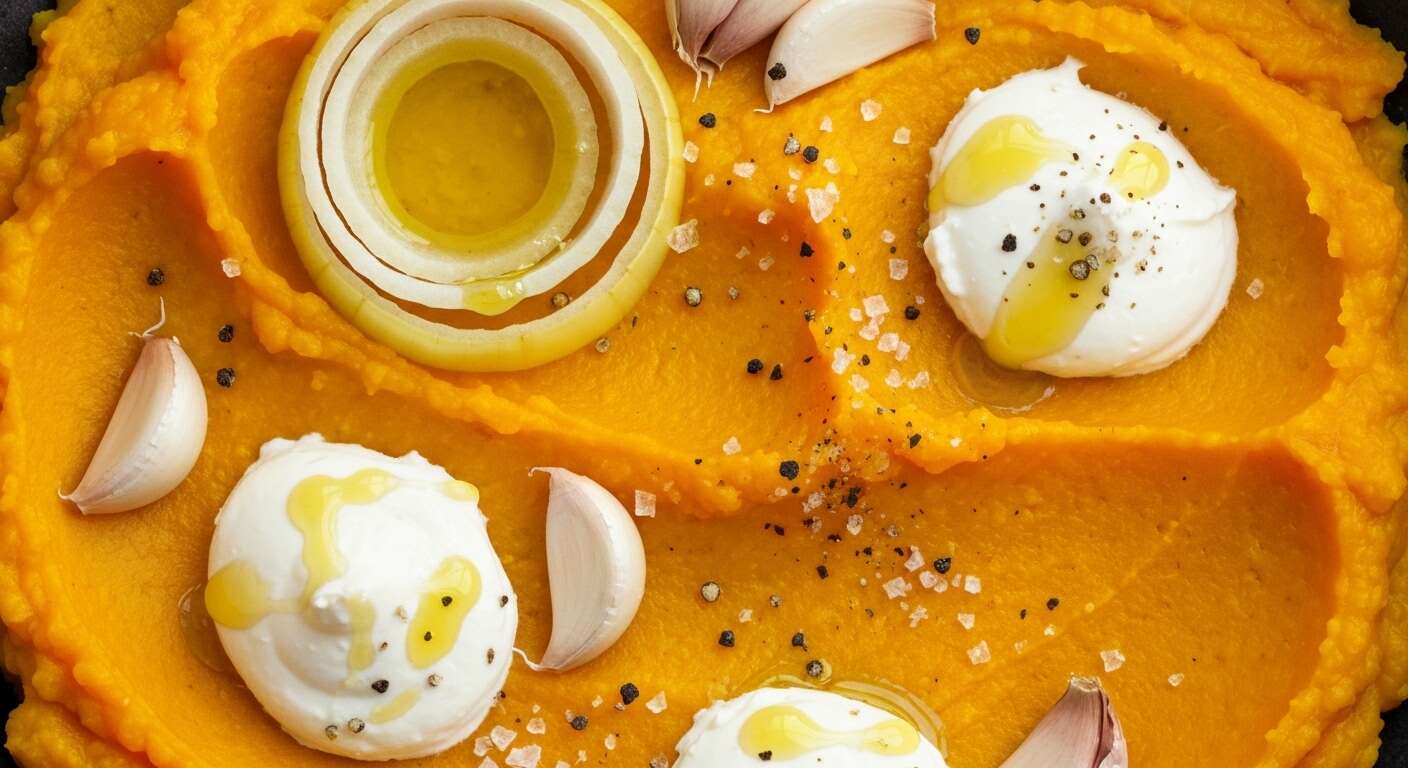 Purée de butternut au fromage frais et 4 épices : délicieuse recette maison