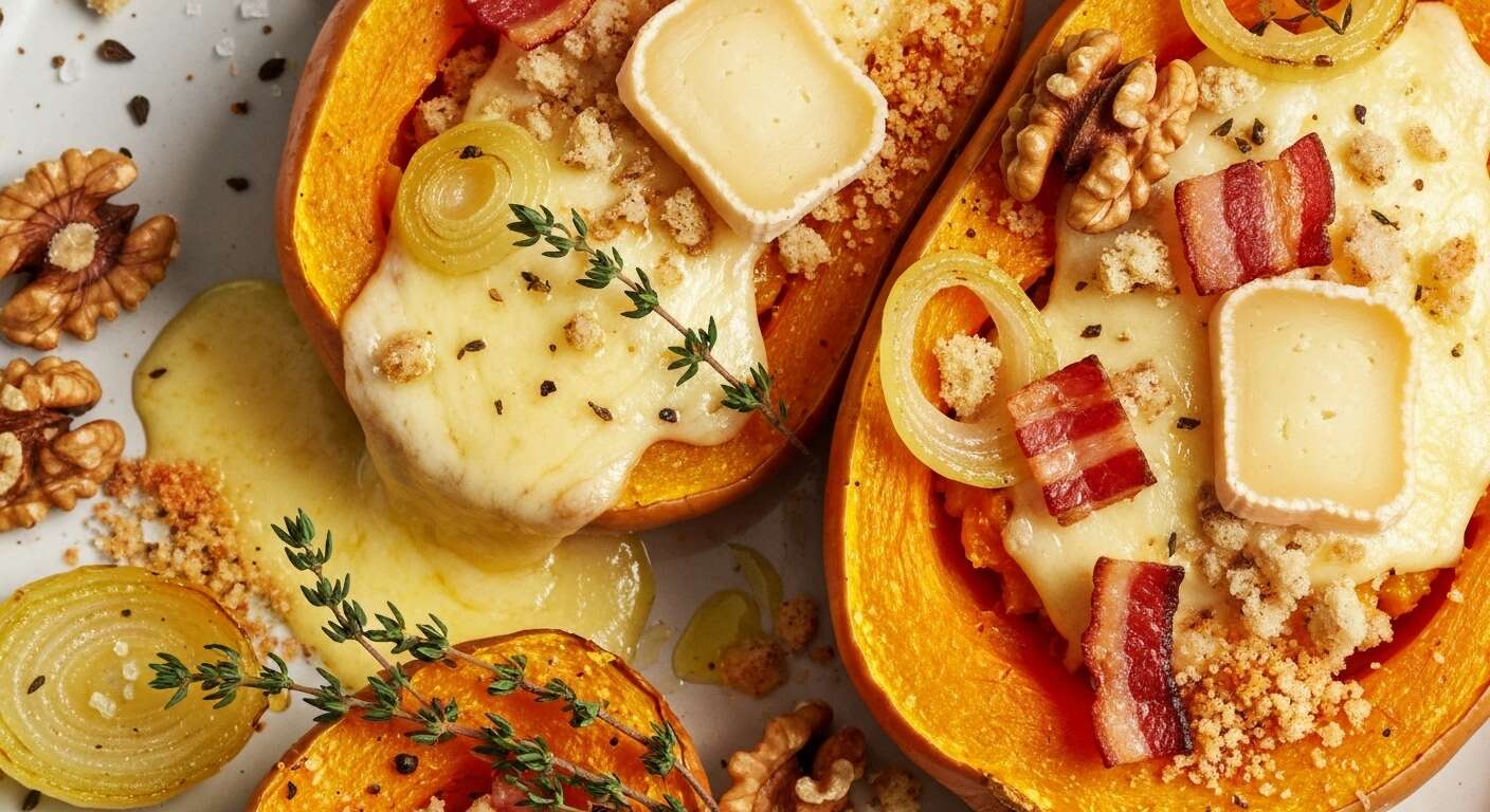 Recette de courges farcies au fromage à raclette