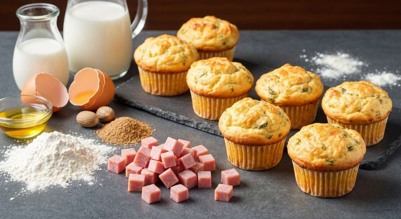 Muffins salés au jambon et raclette : la recette gourmande