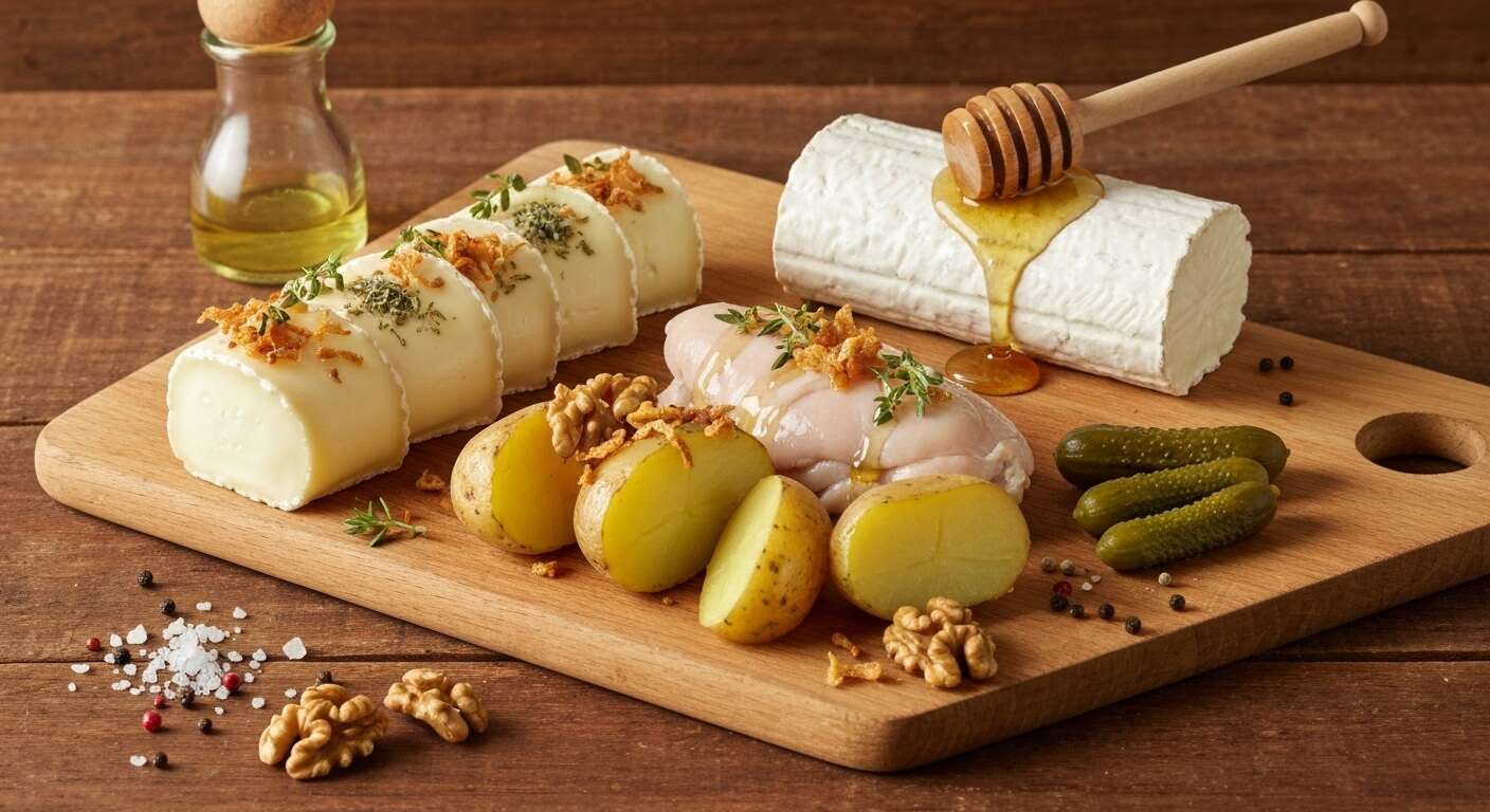 Raclette au chèvre, poulet et miel : recette gourmande