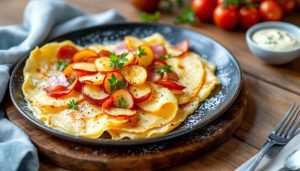 Crêpes savoyardes au fromage à raclette : une recette gourmande