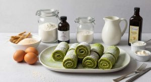 Roulés au thé vert matcha et crème vanillée : recette légère et savoureuse