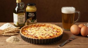 Quiche légère au jambon maigre et bière : recette savoureuse et facile