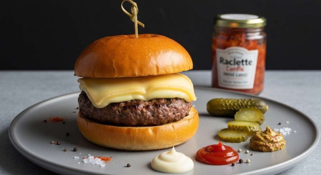 Hamburger au fromage à raclette : recette gourmande