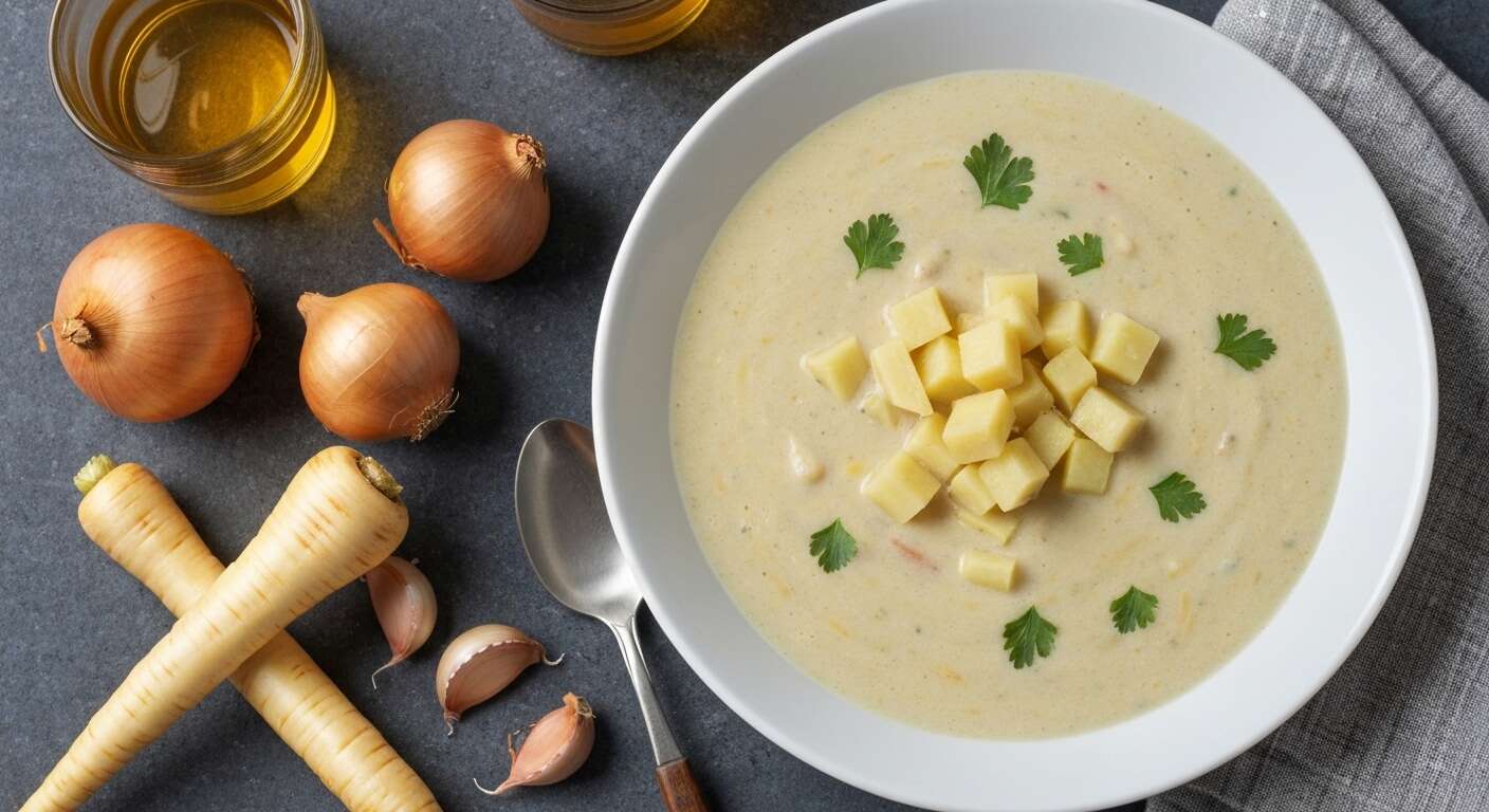 Velouté de panais à la crème légère : recette savoureuse