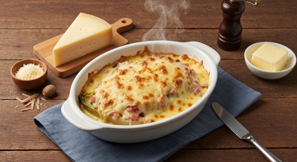 Recette d'endives au jambon gratinées au fromage