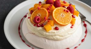 Pavlova légère : délice fruité hivernal