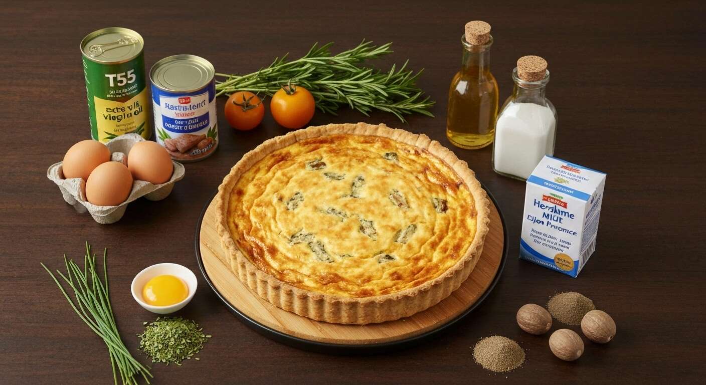 Quiche légère au thon et aux herbes