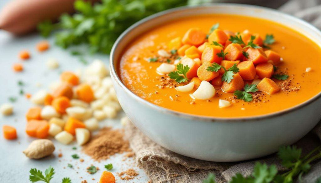 Soupe légère carottes et patate douce : recette facile