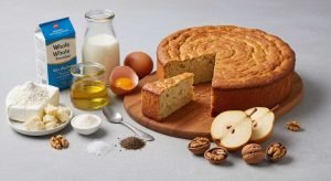 Recette de cake salé au bleu, poire et noix