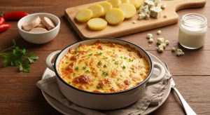 Gratin au poulet et au bleu : recette savoureuse et facile