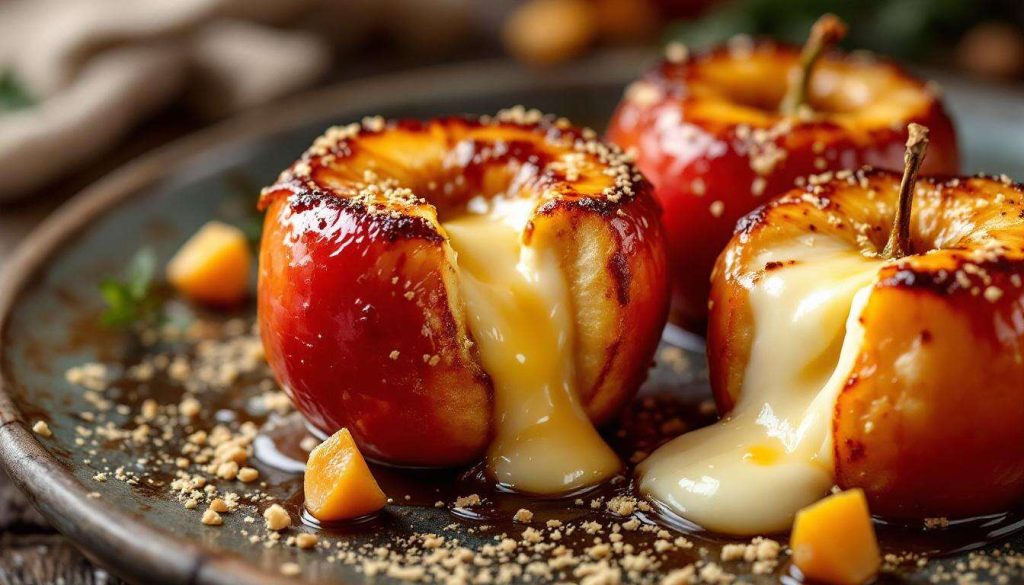 Recette : pommes au four caramélisées au Camembert