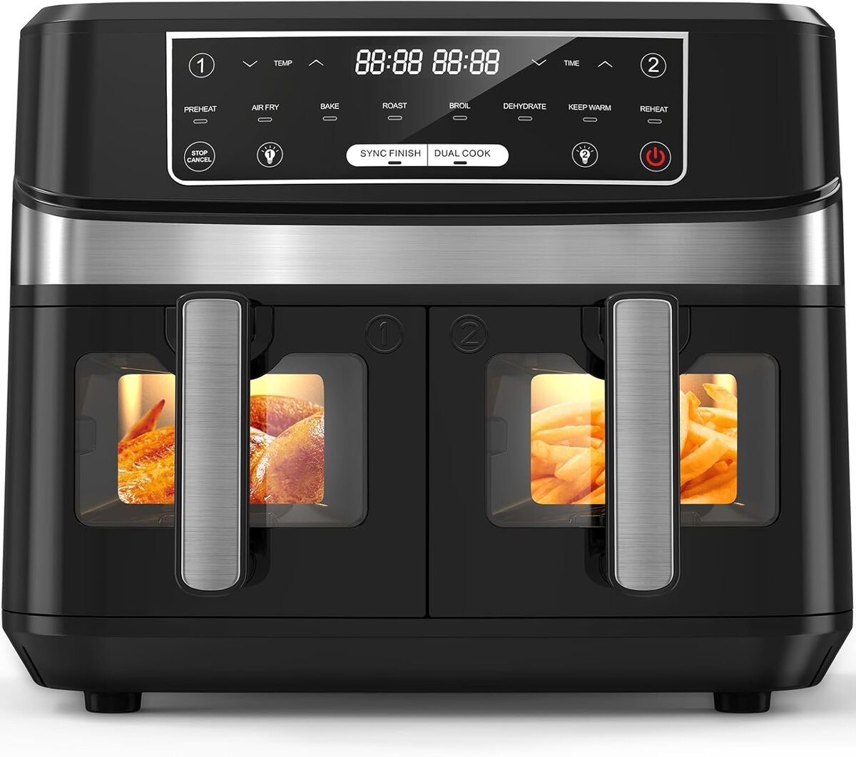 Test de la friteuse sans huile OQCSUAT 10L à double compartiment