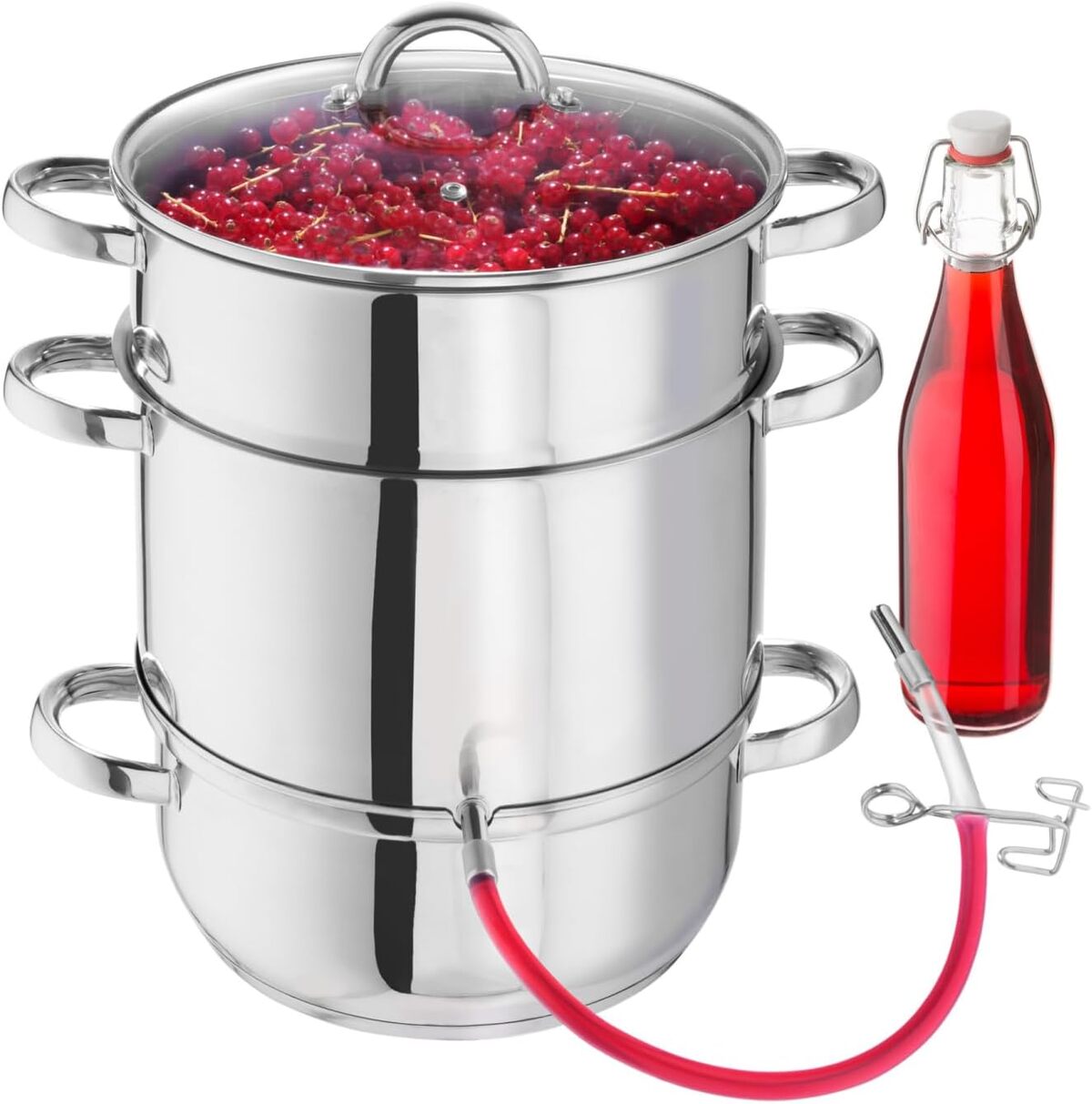 Test : extracteur de jus 15L en acier inoxydable tectake