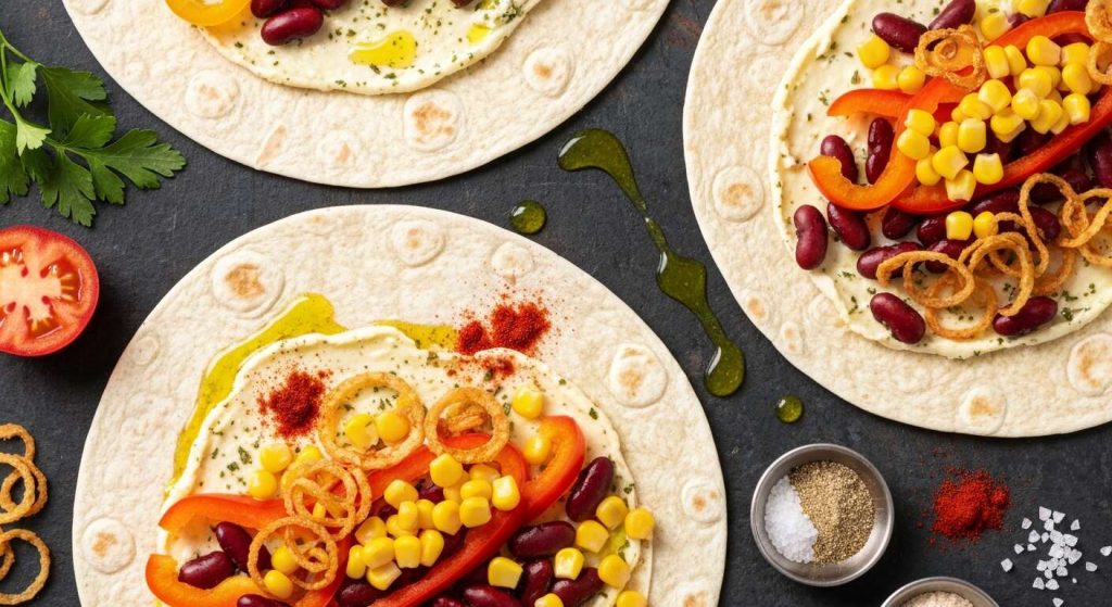 Wraps aux légumes et fromage ail & fines herbes : recette savoureuse