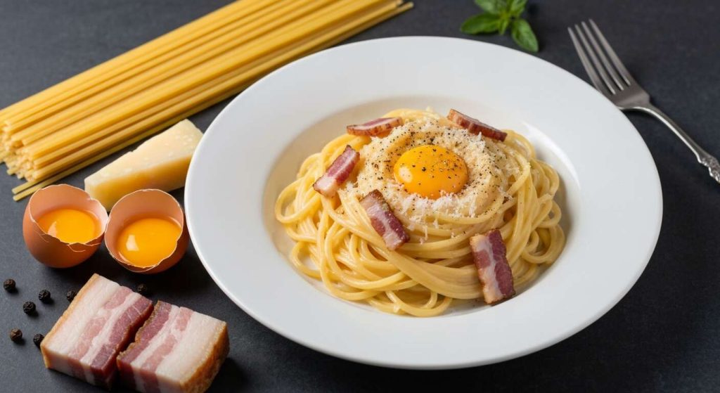 Recette de pâtes à la carbonara au parmesan