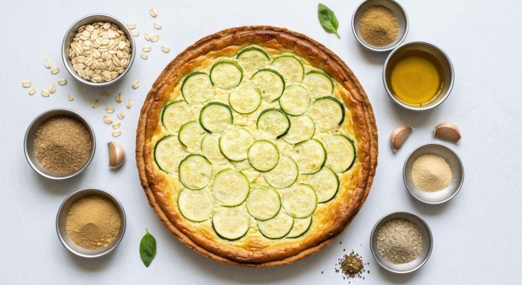 Tarte maison aux courgettes : recette légère au son d'avoine