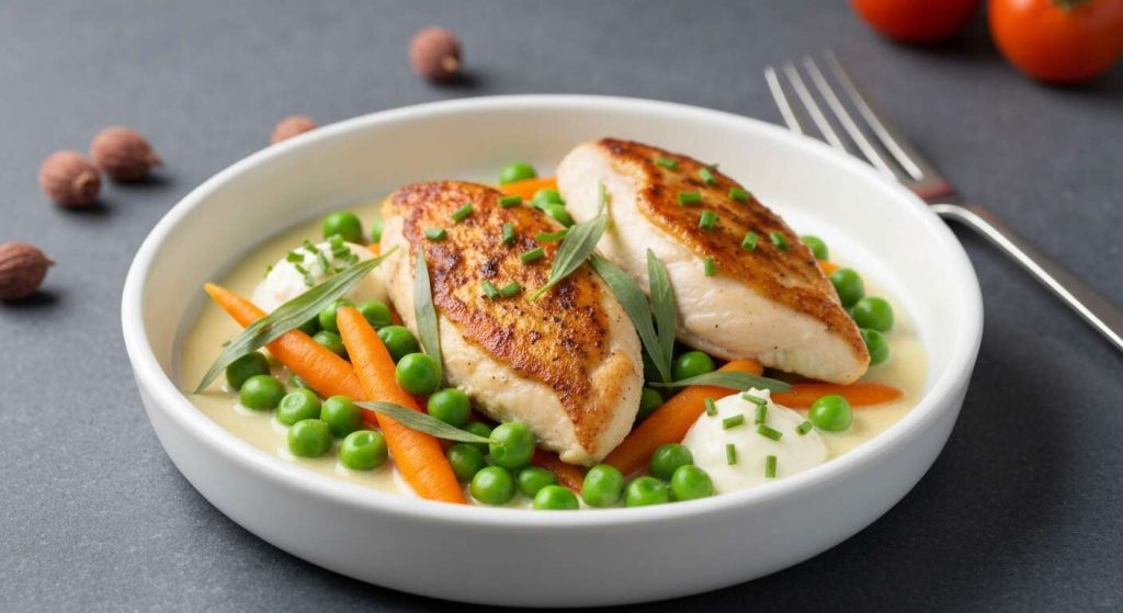 Nage légère de poulet pour la Saint-Valentin