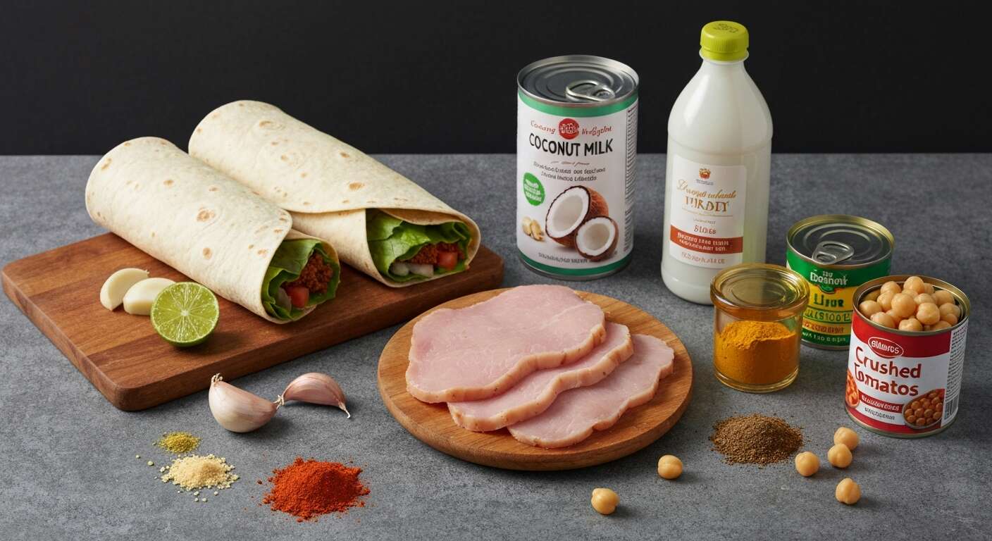 Wraps épicés et légers de dinde à l’indienne : une recette savoureuse