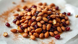 Amandes sucrées-salées légères aux cranberries : recette gourmande
