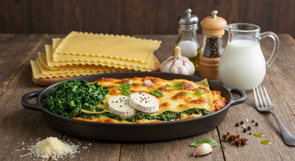 Lasagnes épinard-chèvre : recette savoureuse et facile