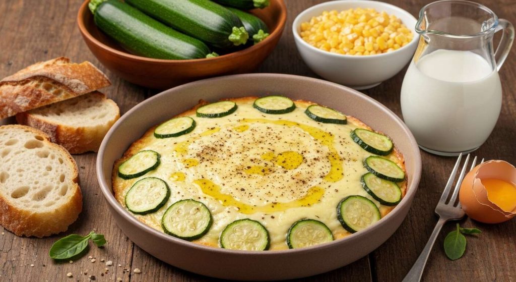 Pain Perdu Gratiné : courgettes et Béchamel Légère