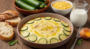 Pain Perdu Gratiné : courgettes et Béchamel Légère