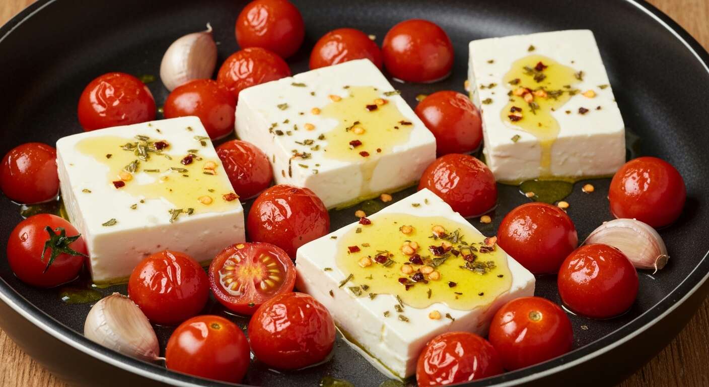 Feta et tomates rôties au four : une recette savoureuse