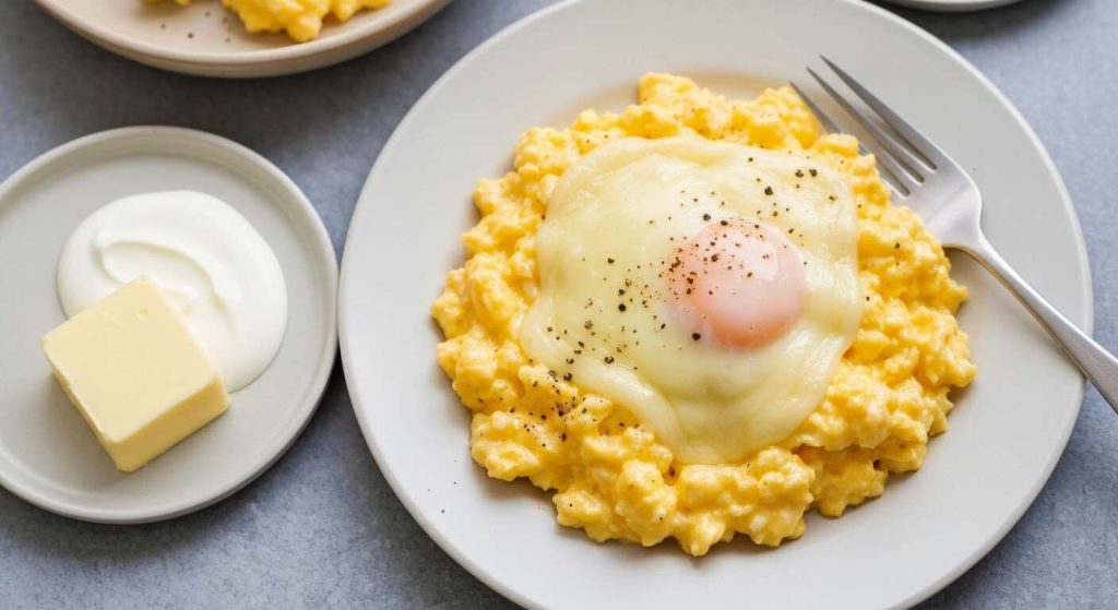 Brouillade d'oeufs au fromage : la recette crémeuse à découvrir