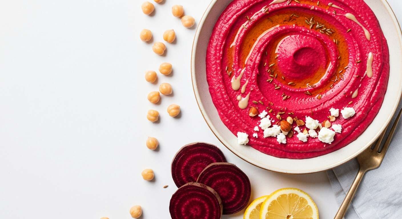 Houmous de betterave : recette croustillante au chèvre