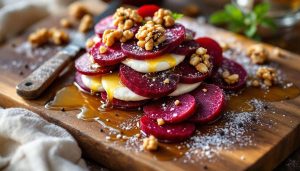 Millefeuille de betterave et fromage de chèvre : recette gourmande