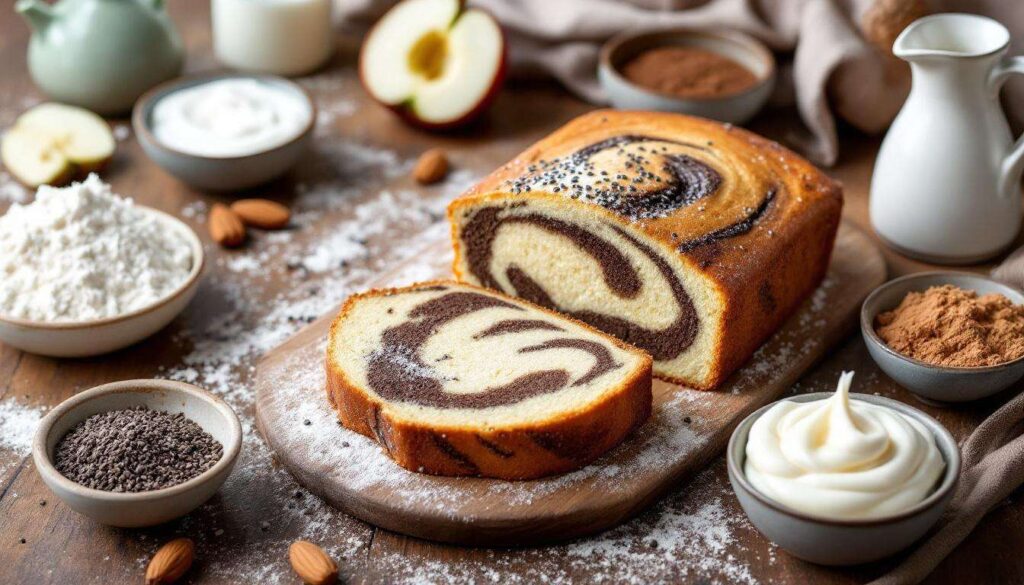 Cake marbré léger aux graines de chia